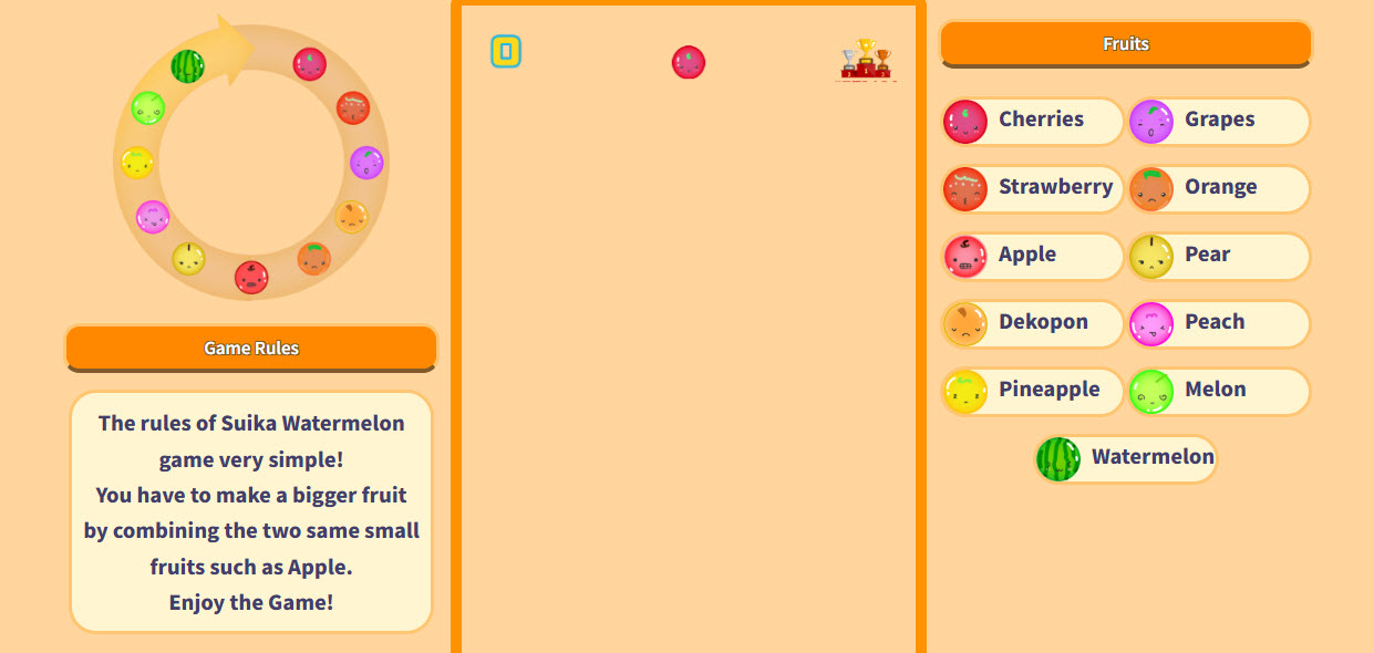 suika game screenshot